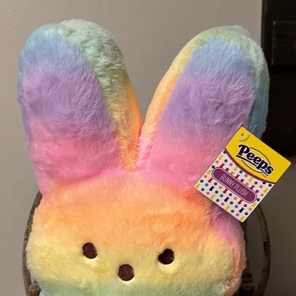 NWT LARGE PEEPS ANIMAL ADVENTURE 16 INCH RAINBOW PLUSH BUNNY PEEP - Picture 11 of 12